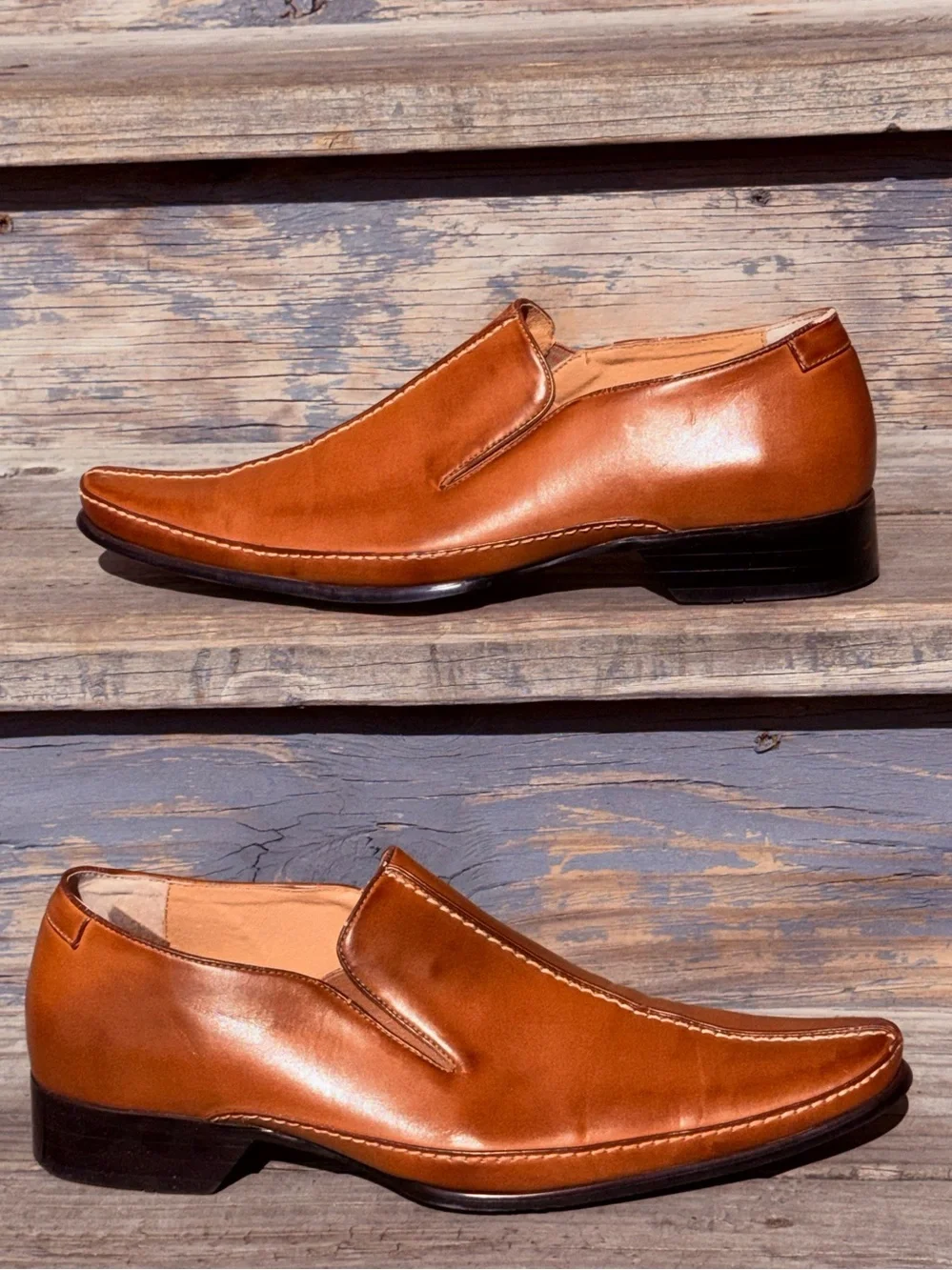 Men's Slip-On Dress Shoes in Tan D L Famoso Sz 12